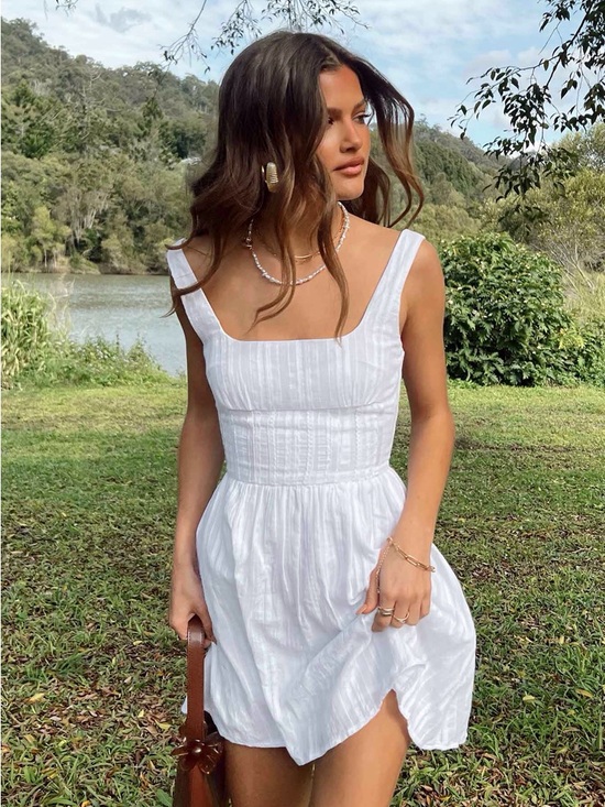 Princess Polly Dresses & Skirts - Princess Polly Lorinda Mini Dress White | sz 4